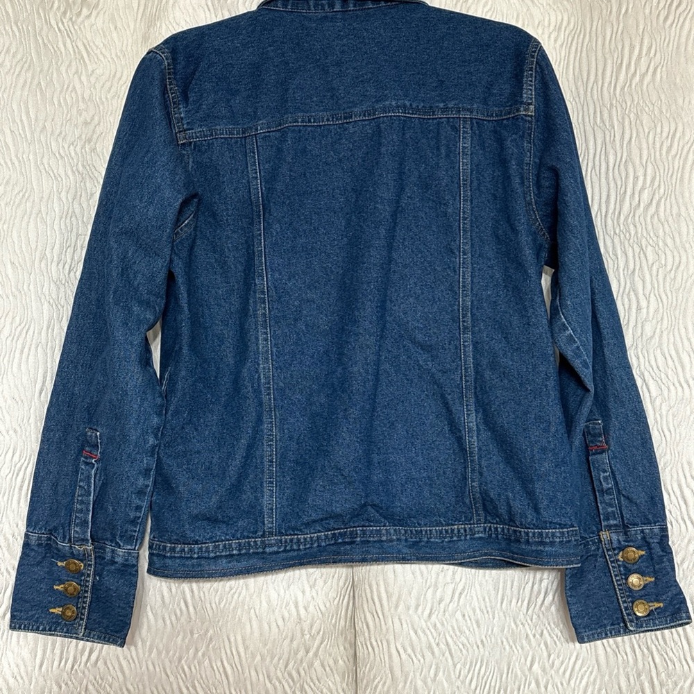 Vintage Kyoto Kasuals Jean Jacket Womens Western Blue Chore Coat -Size Large - Picture 6 of 6